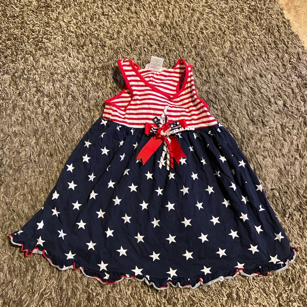 2T patriotic stars & stripes dress